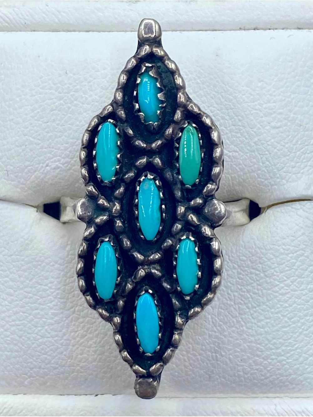 Sterling Silver Petit Point Native Southwestern Ring